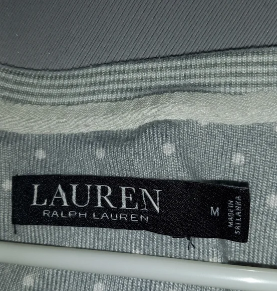 Ralph Lauren Black Lable Women Pajama Set in Gray And White Size M - Picture 2 of 9